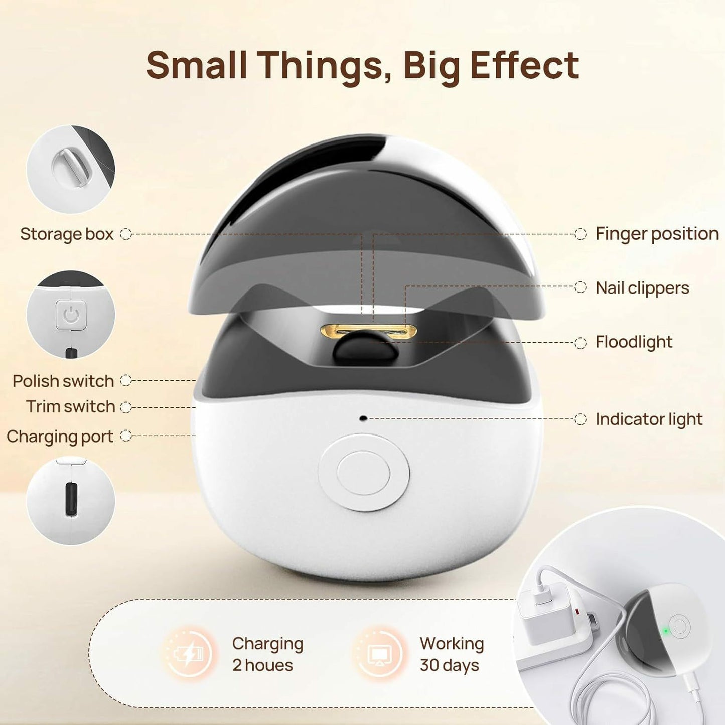 Automatic Electric Nail Clipper Trimmer For Elderly And Children Anti-Splash Home Use Nail Scissors (Random color)