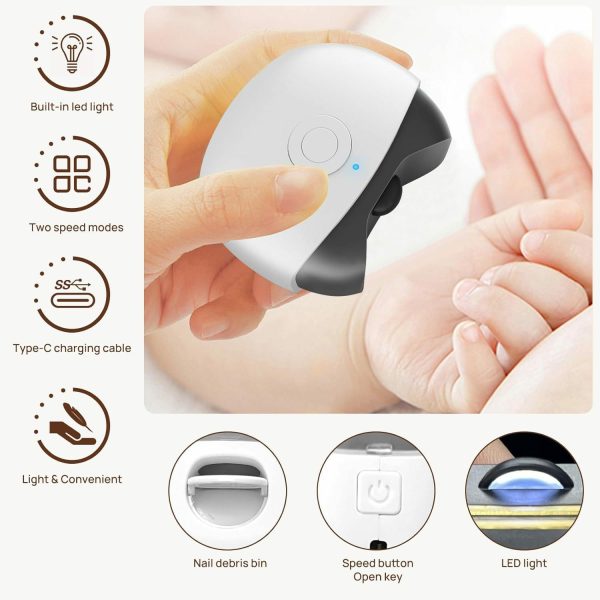 Automatic Electric Nail Clipper Trimmer For Elderly And Children Anti-Splash Home Use Nail Scissors (Random color)