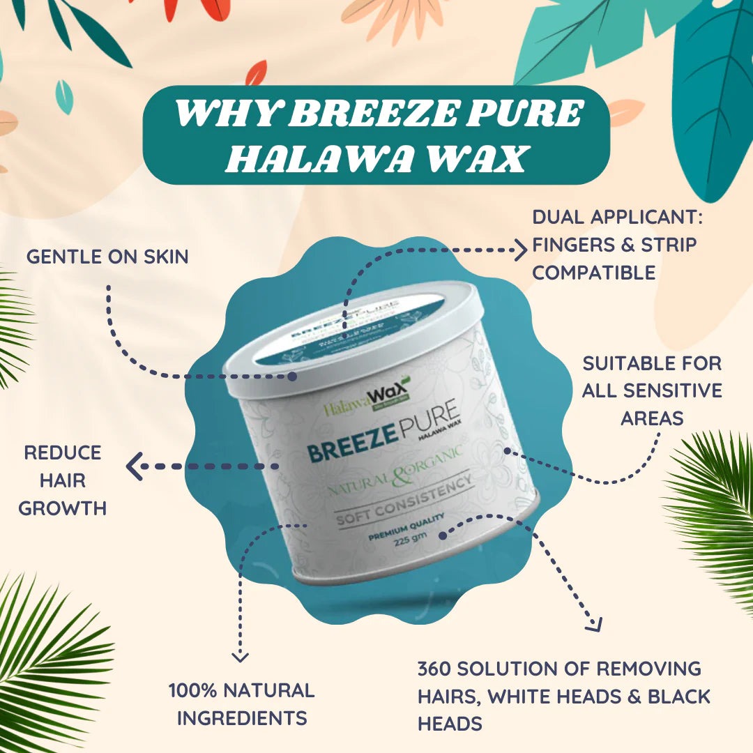 Breeze Pure Organic Halawa Finger Wax | Hair Removal Wax - 225 gram